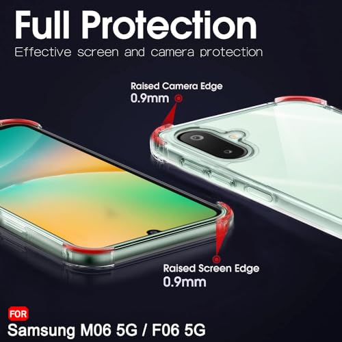 Image of TheGiftKart Crystal Clear Back Cover Case for Samsung Galaxy M06 5G / F06 5G | Shock Proof 360 Protection | Hard Clear Back Cover Case for Samsung Galaxy M06 / F06 5G (PC & TPU, Transparent Bumper)