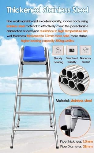 Silla para salvavidas 180 cm acero inoxidable miniatura 3