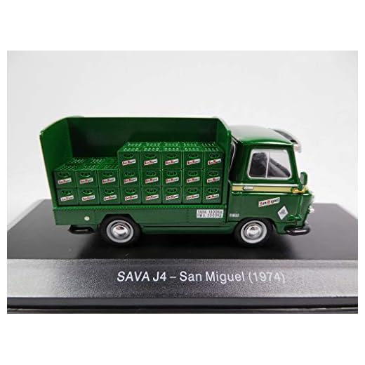 OPO 10 - Reklamtransportör 1/43 Sava J4 öl kompatibel med San Miguel 1974 (ES07)