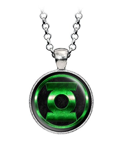 Green Lantern Pendant, Justice League Necklace, Superman vs Batman Earrings, Suicide Squad Gift, Green Lantern Corps, DC Comics Jewelry, Wedding Party, Geek Geeky Gifts Nerd Nerdy Presents