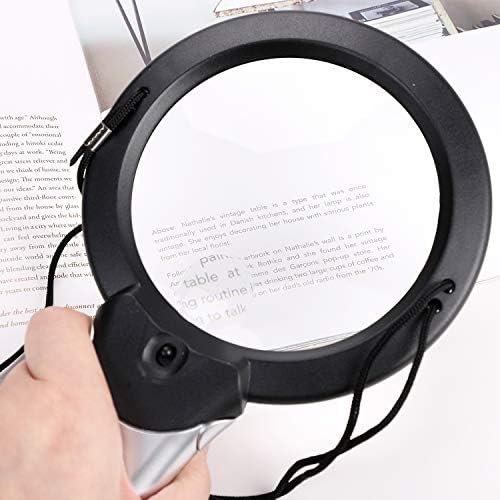 Hands Free Magnifier Magnifying Glass 2.5X 6X LED Lighted Neck and Desk