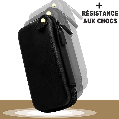 Electronic Cigarette Case, Hard EVA Electronic Cigarette Case Storage Box Travel Bag with Zipper, Black