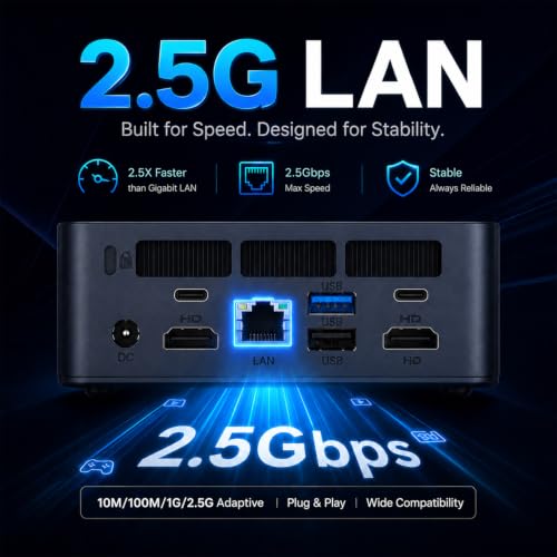 Image of C7 Mini PC Intel Core 100U (Beats R2544 /3500U /N95), 16GB DDR4 RAM 512GB SSD