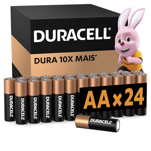 Duracell Pilha Alcalina AA Pequena Com 24 Unidades