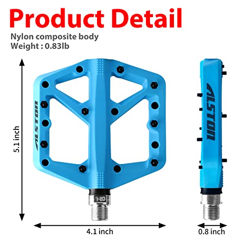 Alston Road Bike Pedals Strong Pedals, Super Powerful Cr-Mo 9/16" Spindle, Three Pcs Ultra Sealed Bearings Face Off Pedals For Mountain Bicycles #TOP1