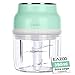 Mini picador eléctrico de ajo, mini picador inalámbrico EAZOO Procesador de alimentos, pequeño picador portátil de alimentos para ajo y cebolla vegetal, picado, picado (350 ml)
