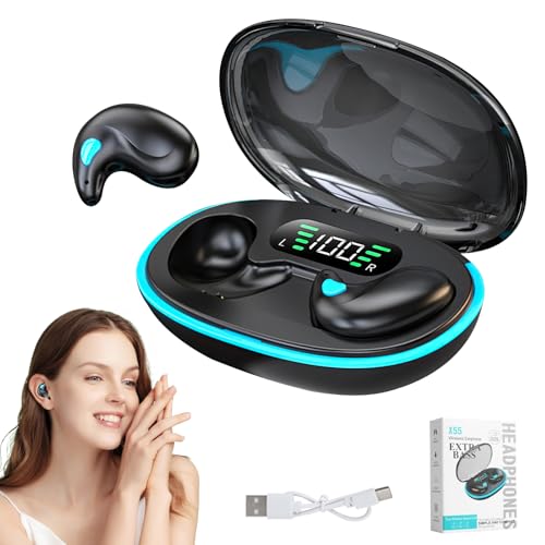 BVIZCUKO Bone Conduction Sleep Bluetooth Earbuds, in-Ear 5.3 Wireless Noise Canceling Earbuds for...