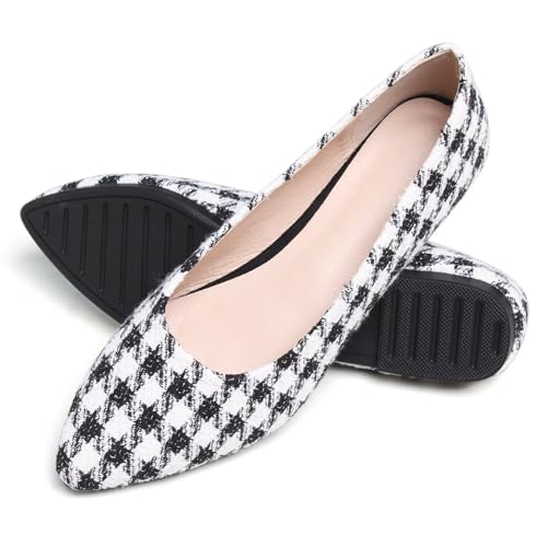 Image of Dear Time Women's Flats Pointed Toe Comfortable Dressy Multicolored Slip On Loafer Flats for Work