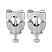 Produktbild Lenker Lenkerbefestigung Riser Lenkererhöhungen, Fydun 2Pcs 7/8 Zoll 22mm Aluminiumlegierung Motorrad Lenker Mount Clamp Universal Bar Mount Kits für ATV Motorrad (Silber)