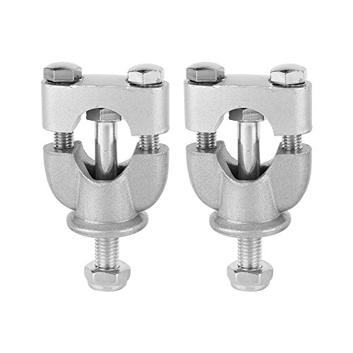 Qiilu 1 Paire 7/8 '22mm Argent Poignée Bar Mont Montage Riser Clamp Pour ATV Moto - Image 4