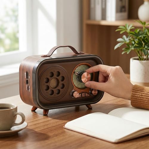 Radio portátil retro Tangxi AM FM SW Bluetooth miniatura 4
