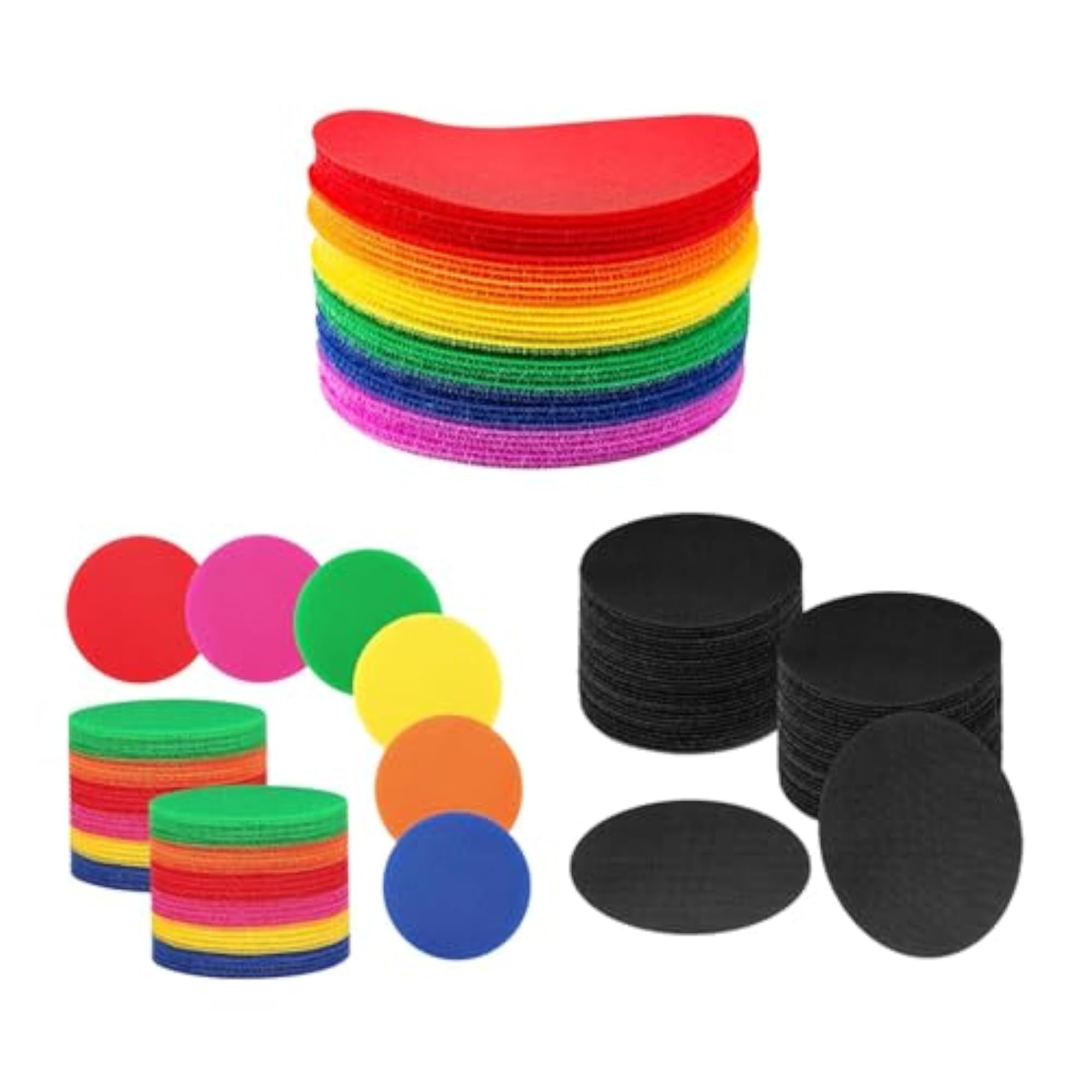 Carpet Dots Markers Round 10cm, Multicolor, 36PC