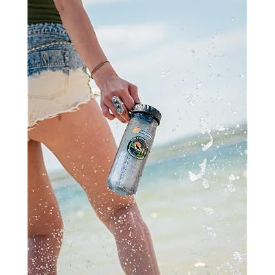 Epic Water Filters Nalgene OG Water Bottle with Filter, USA Made, BPA Free, Removes 99.99% Tap Water Contaminants, Forever Chemicals, Smoke Grey, 32 oz