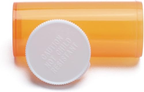 Miniatura 7 de Botellas vacías de plástico para píldoras con tapas fáciles de abrir (no son resistentes a los niños), frascos de medicamentos recetados,