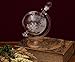 Whiskey Decanter Set, 35 oz - Etched Globe Glass Decanter with Ship Inside - Hand Blown Clear Glass on Stand for All Types of Alcohol and Liquor