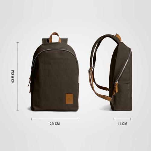 Image of DailyObjects Pedal Everyday Casual Laptop Backpack Compatible with upto 14 inch Laptop | Unisex Travel Backpack | Made of Durable Canvas Material | Zippered Compartments with Pockets