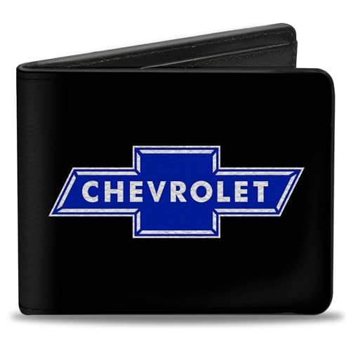 Buckle-Down Men's PU Bifold Wallet-Chevy Bowtie Logo Centered, Multicolor, 4.0