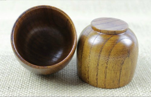 Moyishi Top-Grade Natural Solid Wood Wooden Tea Cup Wine Mug 50Ml, Set Of 4 #TOP1