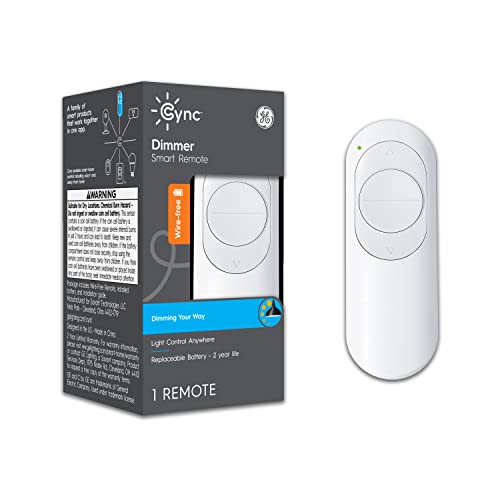 Ge Lighting Cync Smart Dimmer Remote, Bluetooth Enabled, Battery Powered #TOP6