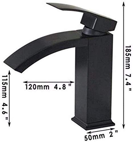 Robinet mitigeur en bronze noir huilé pour vasque chic - 3
