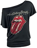 merchandise rolling stones no filter tour Bandas, Merch Bandas Rolling Stones The Plastered Tongue Mujer Camiseta Negro XL 95% Viscosa, 5% elastán Regular
