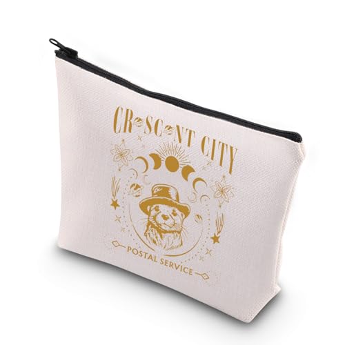 VAMSII Bookish Merch Gift Crescent City Postal Service Zipper Pouch Bag Gift For Otter Fans (CRESCENT CITY)