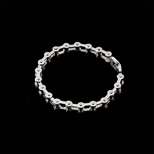 Polytree Mens Bike Bracelet Stainless Steel Chain Bracelet Bangle Link Chain Jewelry #TOP2