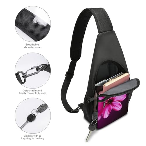 Bolso bandolera rosa para trekking y uso casual miniatura 4