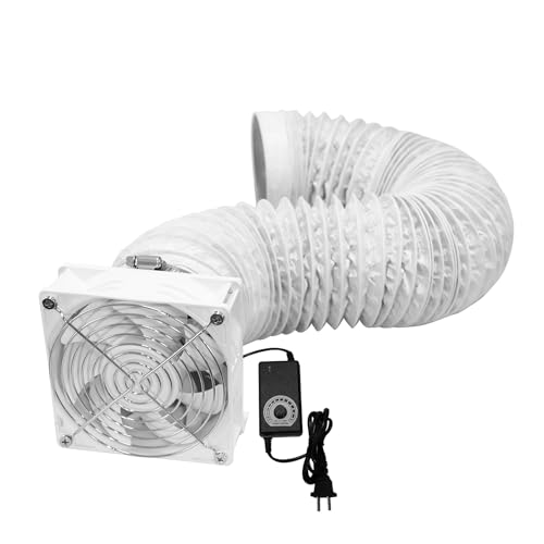 Sidvkut ダクト用換気扇 3000rpm 無段階調速スイッチ付き 軸流ファン 120mm...