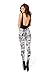 Sister Amy Women's Digital Skull Printted Ankle Elastic Tights Legging Daily Newspaper US XL