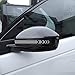Autodomy Autocollants Rétroviseur de Voiture avec Rayures Design Stripes Flèches Pack de 6 unités de largeurs différentes pour Voiture (Argent)