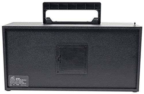 Nyc Acoustics Npb3 Dual 4" Portable Bluetooth Boombox Speaker+Usb/Sd/Led+Remote, Black #TOP6