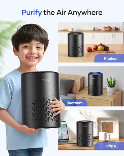 Air Purifiers for Bedroom Home, MOOKA HEPA Air Purifier for Home Pets with Fragrance Spong - image 8
