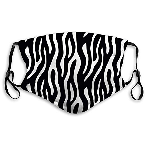 Na 1641 Mundmasken für Männer Frauen Jungen Mädchen Tierdruck nahtloses Muster Zebra Tiger Streifen Textil Sich wiederholendes Fell Abstrakt Bunt