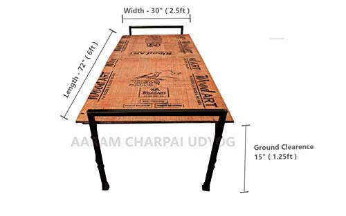 Image of Aaram Charpai Udyog Smart Plywood Foldable Single Bed (Size 2.5 X 6) | Paint Finish; Strong; Brown