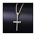 BGDRR Hip Hop Kreuz Anhänger Halskette Mikro pflastern Zirkonia Kreuz Halskette Schmuck (Color : 4, Size : Cuban Chain)