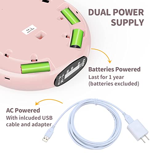 Orsda Automatic Cat Feeder Wet Food 5-Meal, Timed Wet Cat Food Dispenser, Voice Recorder, Easy To Set Up, Auto Feeder For Cats And Small Dogs, Dual Power Supply Pink #TOP4