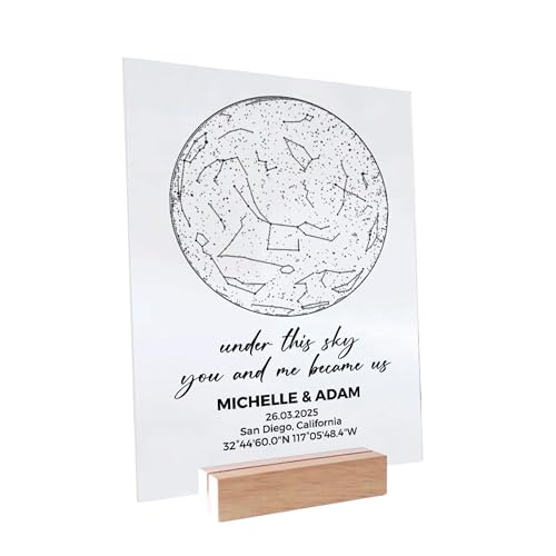 Custom Star Map by Date - Personalized Constellation Map