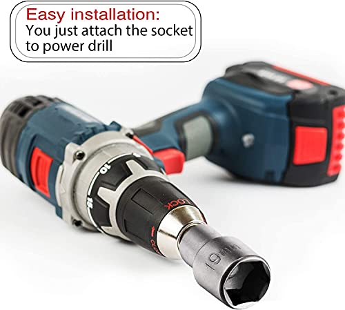 Utoolmart 1/4" Quick-Change Hex Shank 8Mm Nut Setter Driver Drill Bit, 100Mm Length, Metric No-Magnetic 2 Pcs #TOP7