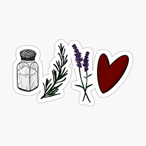 Salt, Rosemary, Lavender, Love Sticker - Sticker Graphic - Auto, Wall, Laptop, Cell, Truck Sticker for Windows, Cars, Trucks