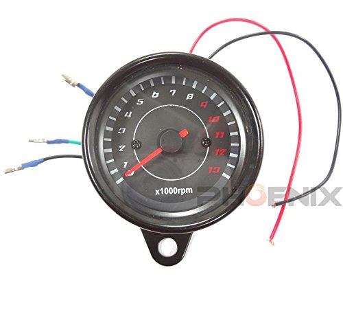 Amazon.co.jp: PHOENIX LED タコメーター バイク 汎用 12V 電気式13000 