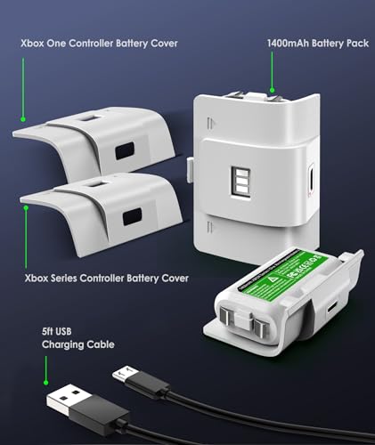 image for 6amLifestyle Rechargeable Controller Battery Pack with 4 Cover Play an