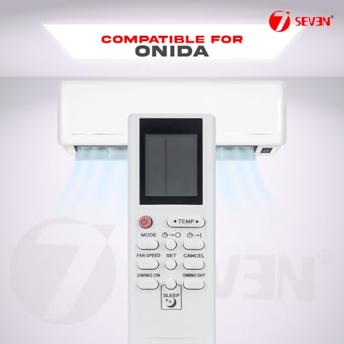 Image of 7SEVEN Compatible Onida AC Remote GZ-24B-E1 Model 85 1 1.5 2 Ton Split and Window Air Conditioner - Match Exactly with Existing Onida ac Remote Control