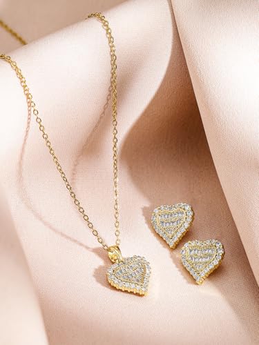 Image of Rubans Pendant Western Style Jewellery Set Gift for Women & Girls