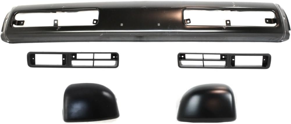 Kit Auto Body Repair Front for Nissan for Pickup 1995 for D21 1993-1994 Hardbody Truck (Steel,Painted Black) Without Mounting Bracket(S)-Assembly Bumper-Part Name 14286446 NI1002102