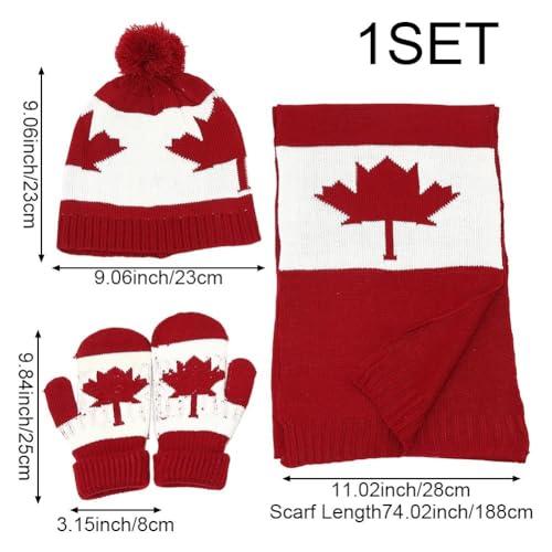 Conjunto de 3 piezas de punto con bufanda para regalar en invierno 3