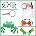 Wbesty Kids Mad Scientist Costume with Eyeglass Frames Bow Tie Gloves Magnifying Glasses 5Pc Kids Lab Coat Halloween Dress Up