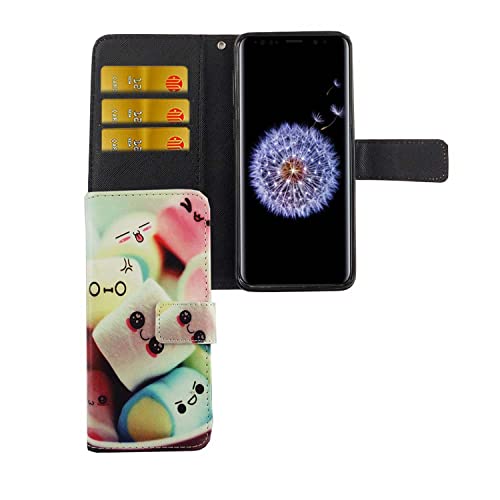 Étui pour Samsung S9 en simili cuir jaune König Design avec porte-cartes et support