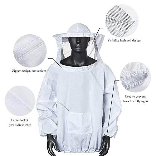 Unisex Imker Biene Anzug,Imkeranzug mit Zaunschleier,Baumwolle Imker-Anzug,Imkerjacke,mit Schaber,Bienenbürste… – Bild 4