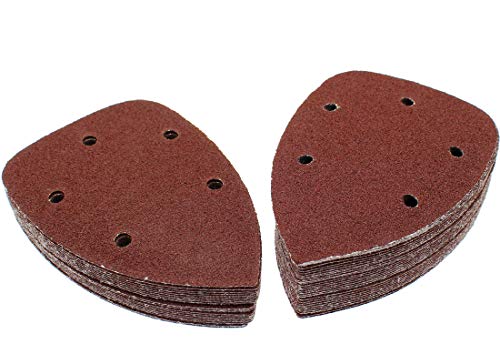 Cionyce 50 Pcs 60 Grit Mouse Detail Sander Sandpaper 5 Hole Mouse Sandpaper Hook And Loop Sander Pads Sanding Sheets For 140Mm Sanding Machine #TOP5